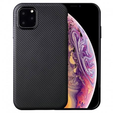 Черен карбонов силиконов кейс за Apple iPhone 11 Pro