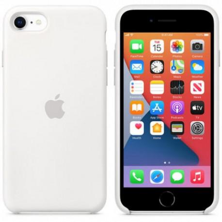Оригинален силиконов калъф/кейс за Apple iPhone 7 (Бял) - 3