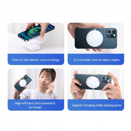 Wireless Magsafe Charger USAMS US-CD155, 15W for iPhone - 3