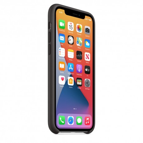 Оригинален силиконов калъф/кейс за Apple iPhone 11 Pro (Черен) - 2