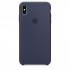 Оригинален силиконов калъф/кейс за Apple iPhone X (Мастилен)