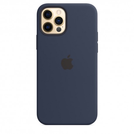 Оригинален силиконов калъф/кейс за Apple iPhone 12 Pro (Мастилен)