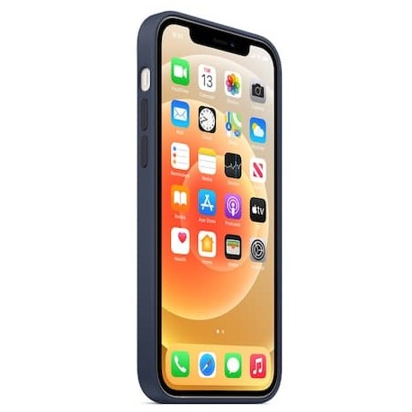 Оригинален силиконов калъф/кейс за Apple iPhone 12 Pro (Мастилен) - 3
