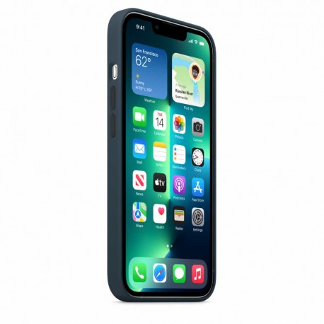 Оригинален силиконов калъф/кейс за Apple iPhone 13 Pro (Мастилен) - 3