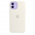 Apple Silicone Case for iPhone 12 (Light Gray)