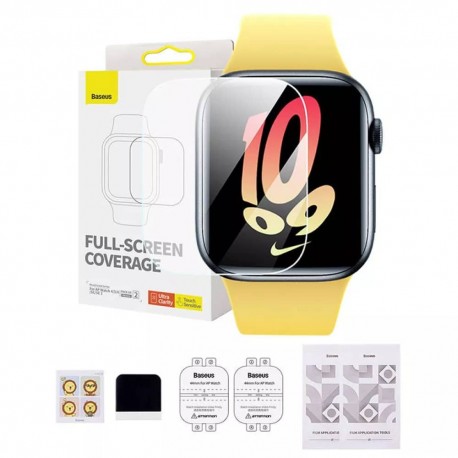 Протектор BASEUS Nano Crystal за Apple Watch 4/5/6/SE/SE2, 44mm, P6001510B201-01 (2 броя) - 4