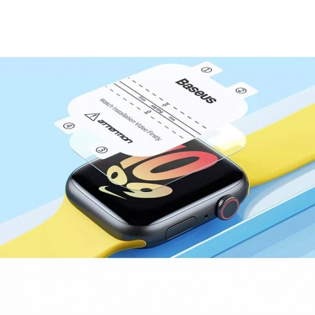 Протектор BASEUS Nano Crystal за Apple Watch 4/5/6/SE/SE2, 44mm, P6001510B201-01 (2 броя)
