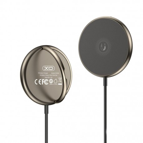 Безжично Magsafe зарядно XO CX028, 15W за iPhone, Златисто - 2
