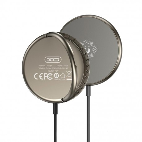 Безжично Magsafe зарядно XO CX028, 15W за iPhone, Златисто - 5