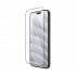 Screen protector with black frame for Apple iPhone 16